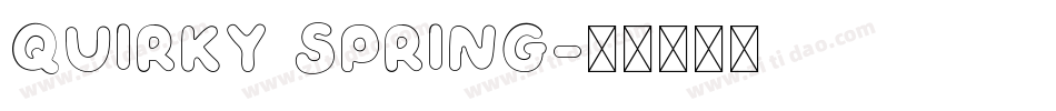 quirky spring字体转换